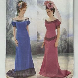 Butterick 3011 Sewing Pattern Edwardian Gown Dress Train Size 18 20 22 History